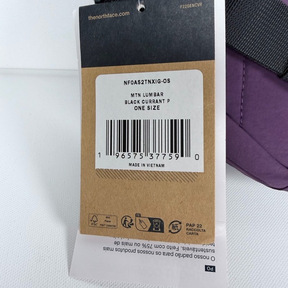 The North Face Mountain Lumbar Pack Black Currant Purple One Size NWT - Picture 3 of 5